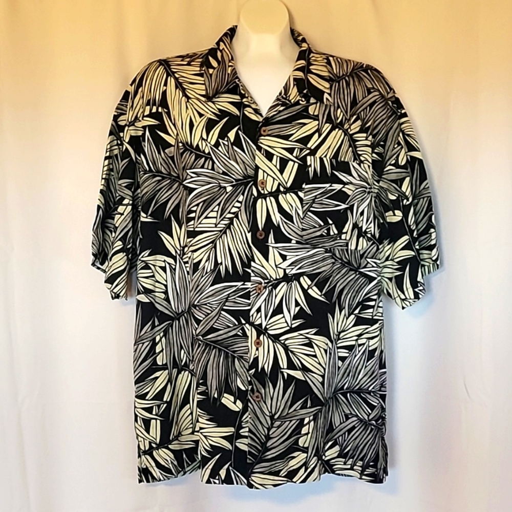 Tommy Bahama 100% Silk Hawaiian Shirt XL